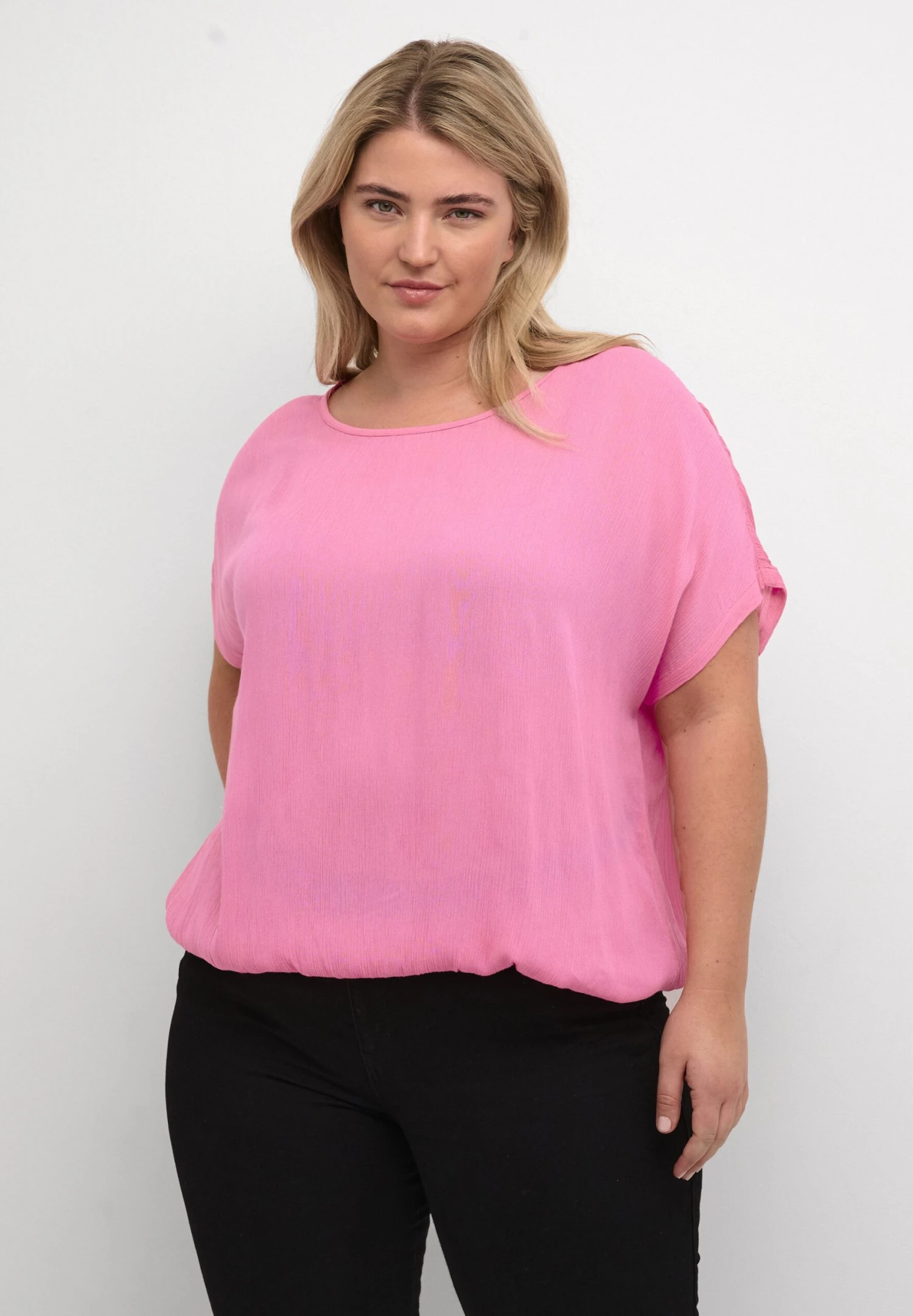 Ami Stanley Ss - Blouse - Shocking Pink 1 Ami Stanley Ss - Blouse - Shocking Pink