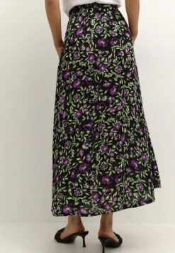 Kaffe Kaisolde Amber - Maxirok - Black Green Purple Flower -Kaffe Verkoopwinkel 0436361f9b3c469f8669f0adb485ce35