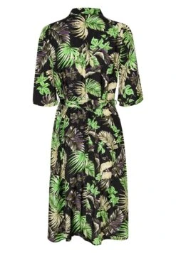 Kaffe Kasafir Oline - Blousejurk - Green Black Violet Palm Print -Kaffe Verkoopwinkel 058680279e2846f78b9fcfa4c3543ada