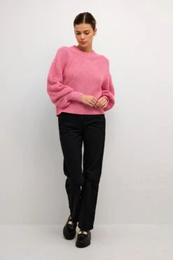 Kaffe Fijngebreide Truien Trui Dames Roze Gemêleerd -Kaffe Verkoopwinkel 0591f42587334c8183c2981dd08c3023