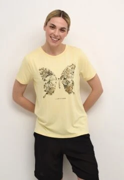 Kaffe Bpsilla Regular Fit - T-Shirt Print - Double Cream