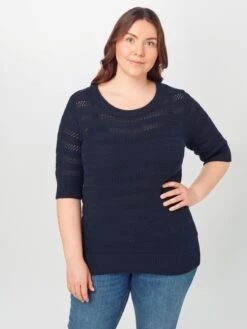 Fijngebreide Truien Trui Wini Dames Marine -Kaffe Verkoopwinkel 119544cc7fd0f951bbba899a825096ab