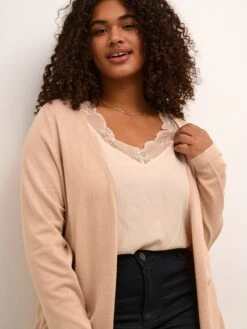 Vesten Gebreid Vest Farsia Dames Perzik -Kaffe Verkoopwinkel 11a70eca44921a7cc66c7851129cfca0