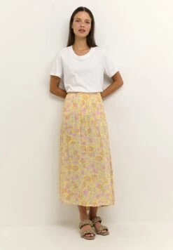 Kaffe Kaisolde Amber - Maxirok - Yellow Lupine Feather Flower