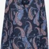 Kaffe Blouseshirts Blouse Geisa Dames Lichtblauw / Donkerblauw