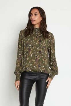 Kaffe Overhemden Blouse Fay Dames Kaki