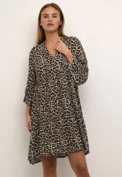 Kaffe Kaisolde Amber- Jurk - Feather Gray Leo Print