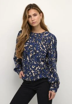 Kaffe Kavia- Blouse - Vintage Indigo Chalk Print