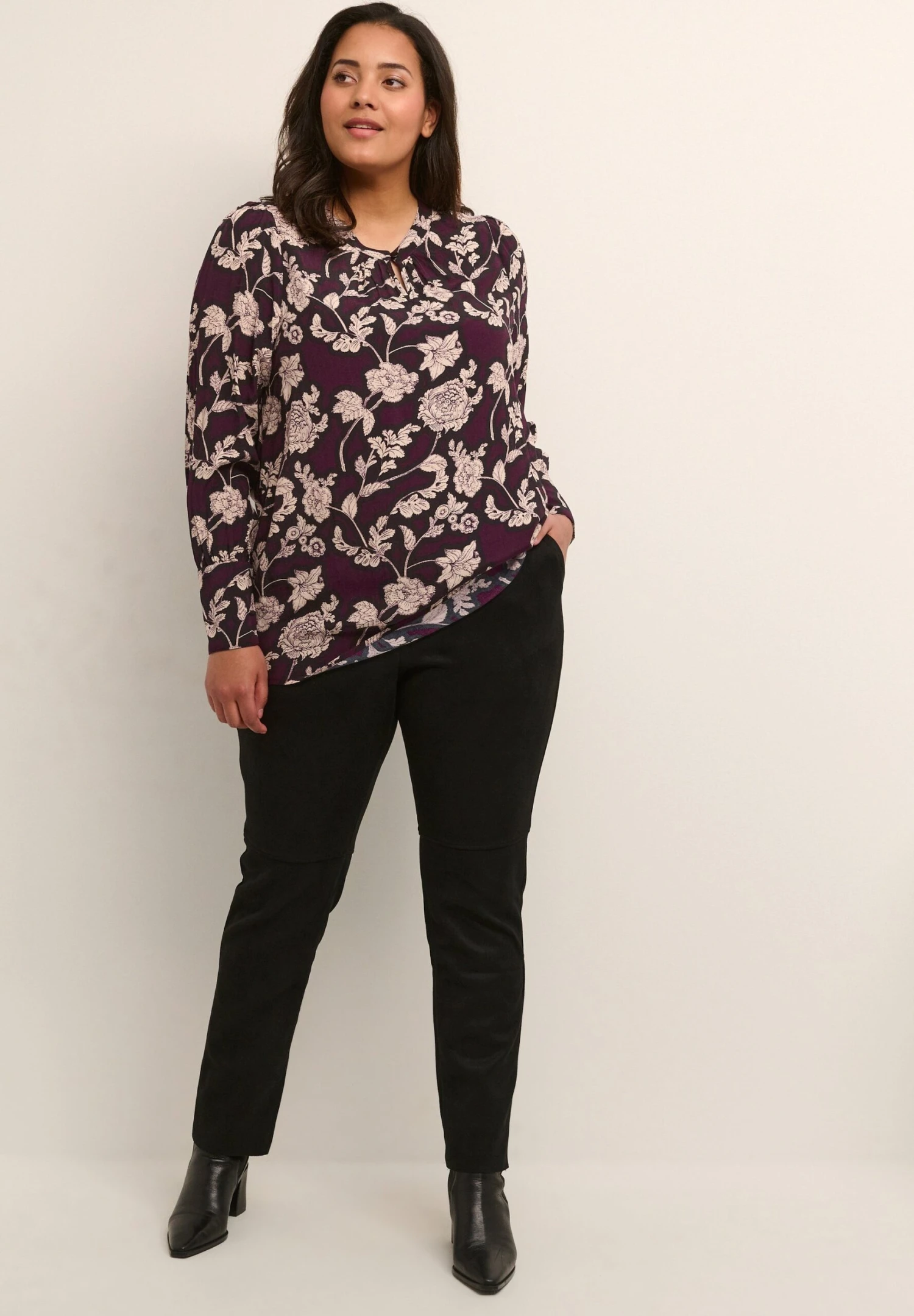 Kczarilla- Blouse - Winetasting/Sand Flower 2 Kczarilla- Blouse - Winetasting/Sand Flower - Afbeelding 2