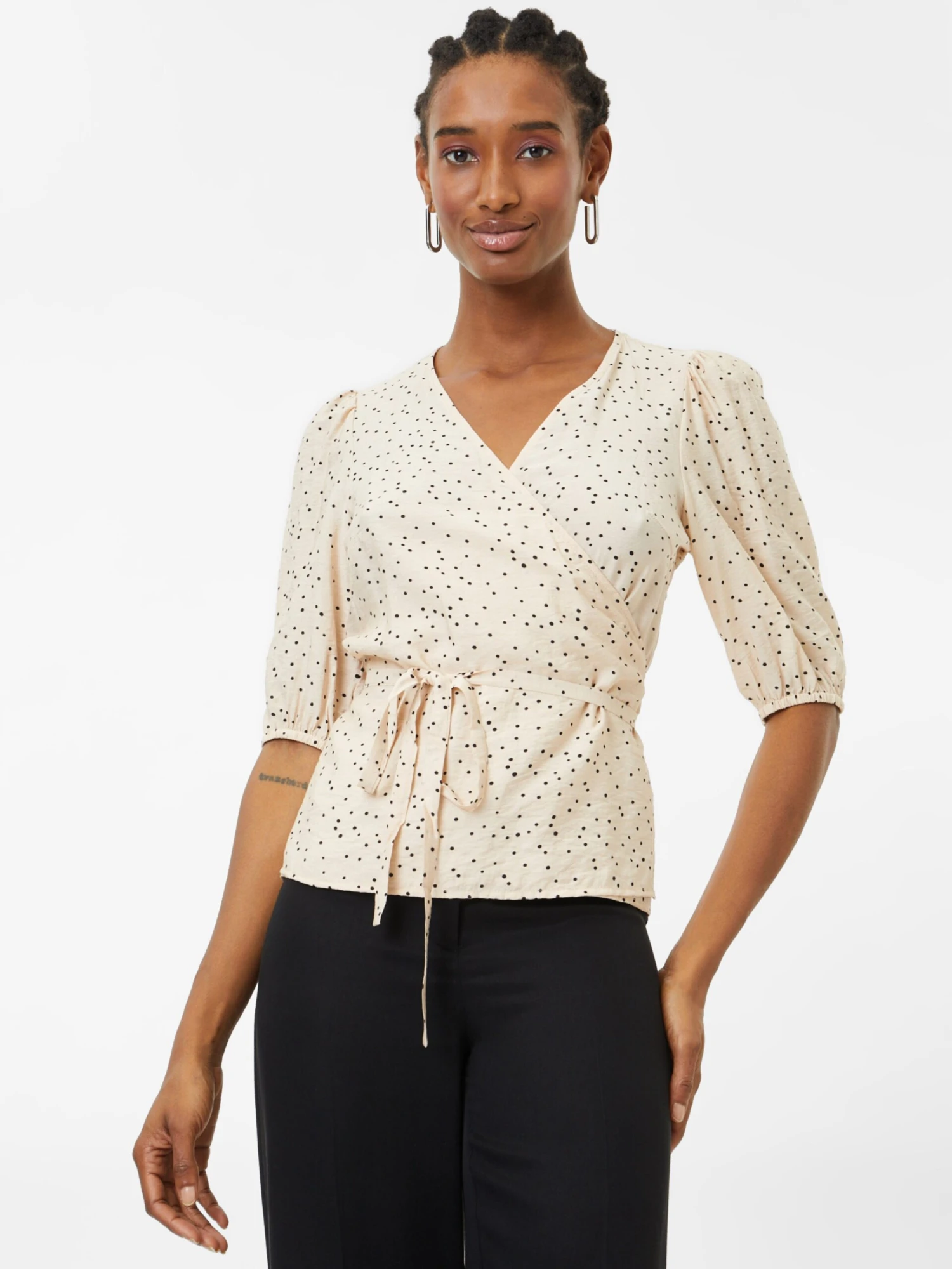 Kaffe Blouses Met Korte Mouw Blouse Dames Wit 3 Kaffe Blouses Met Korte Mouw Blouse Dames Wit - Afbeelding 3