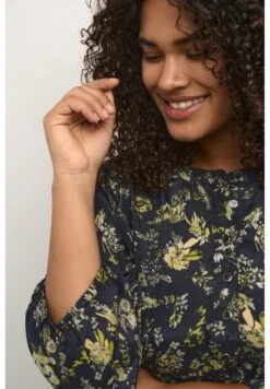 Kcevera- Blousejurk - Black Yellow Lime Flower Print -Kaffe Verkoopwinkel 1cc6aa13e35e4b60a1bd6b53d17cac5e