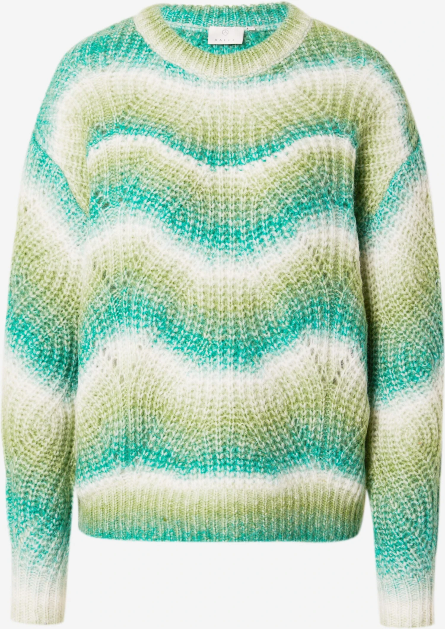 Kaffe Fijngebreide Truien Trui Dera Dames Jade Groen / Lichtgroen 1 Kaffe Fijngebreide Truien Trui Dera Dames Jade Groen / Lichtgroen