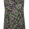 Kcisma Ami- Blouse - Black Green Purple Flower