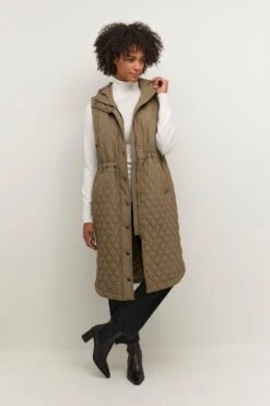 Kaffe Bodywarmers Bodywarmer Leona Dames Olijfgroen -Kaffe Verkoopwinkel 214a5ac5a22a60f93854033e58f7f4d6