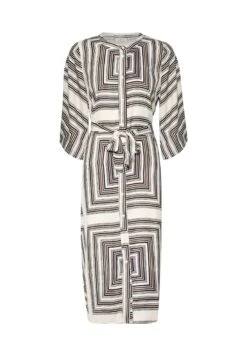 Kaffe Bpkaline- Blousejurk - Sand WBig Square Print -Kaffe Verkoopwinkel 2315b6eacd4445a0aa441e9132e865fe