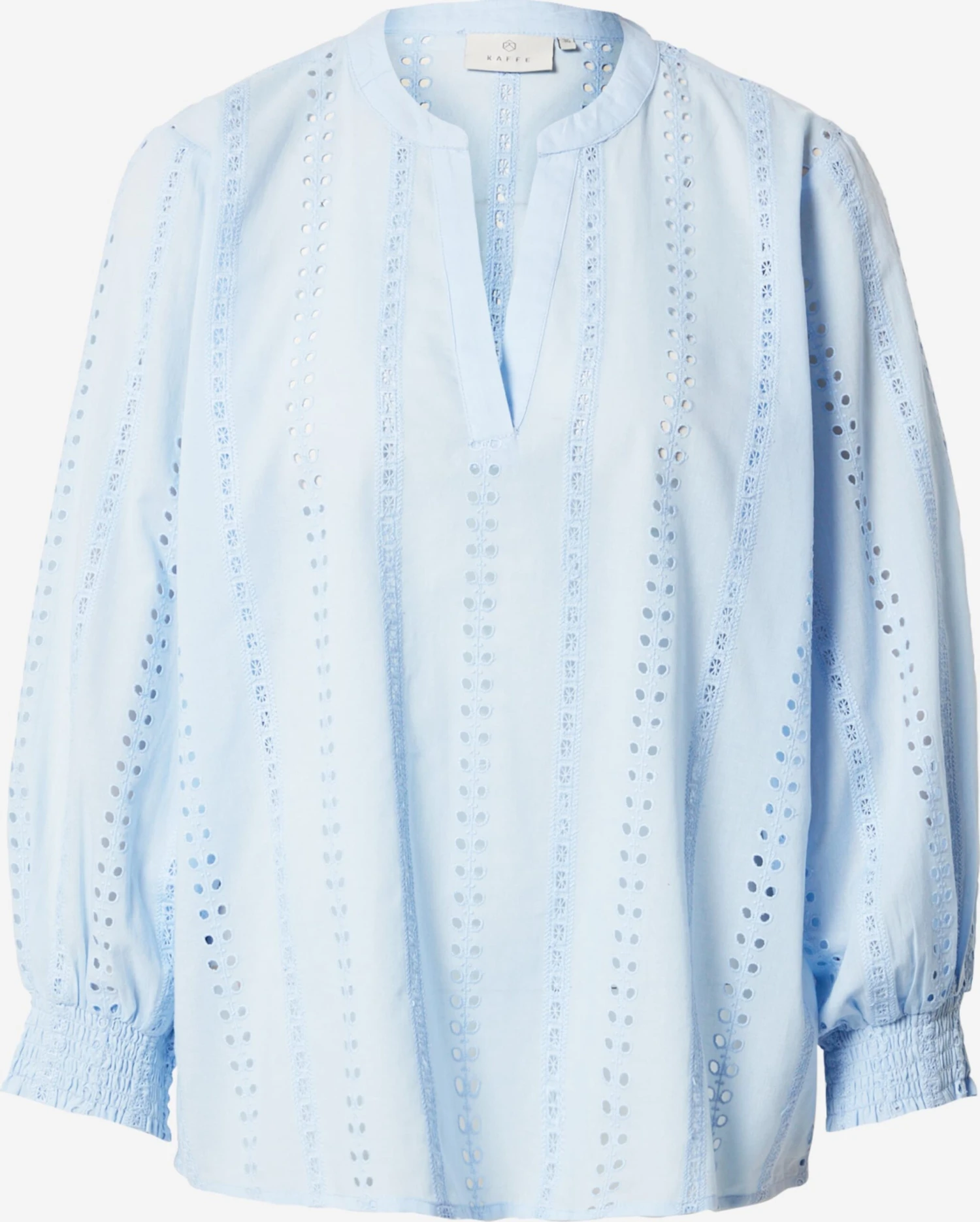 Kaffe Blouses Met Korte Mouw Blouse Dames Lichtblauw 1 Kaffe Blouses Met Korte Mouw Blouse Dames Lichtblauw