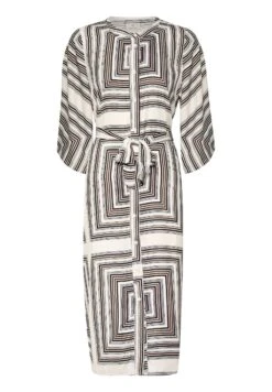 Kaffe Bpkaline- Blousejurk - Sand WBig Square Print -Kaffe Verkoopwinkel 270726a72e0d4f2b830b27fb5bd13e4f