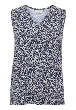 Kaffe BptinaSleeveless - Top - Navy Leaf Print -Kaffe Verkoopwinkel 28c250822fca417cb3f1679862f7809e