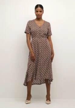 Kaffe Amarta- Blousejurk - Shoking Pink Graphic Print