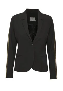 Kaffe Kasharon Jillian - Blazer - Black W Gold Lurex Tape -Kaffe Verkoopwinkel 294b1d2cc55646c9a8b90aaaf7c8f278