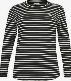 Longsleeves Shirt Clia Dames Zwart / Wit