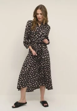 Kaffe Kalia Oline - Blousejurk - Black W Light Flowers