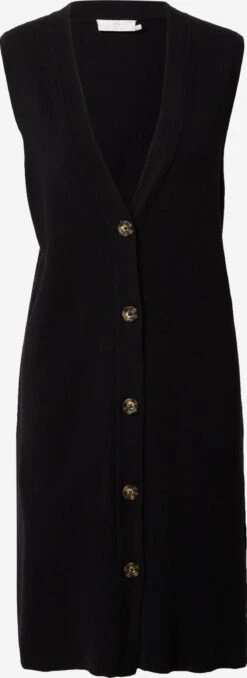 Kaffe Vesten Gebreide Bodywarmer Kitta Dames Zwart