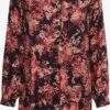 Kaffe Lange Blouses Blouse Dames Bourgogne / Zwart