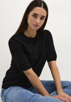 Kaffe Kalizza Short Sleeve - T-Shirt Basic - Black Deep -Kaffe Verkoopwinkel 346a8a71fbcc454494271a7739176cdd