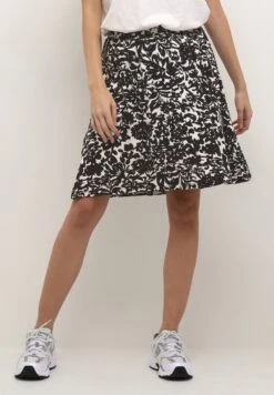 Kaffe Kainger - A-Lijn Rok - Black Chalk Flower Print