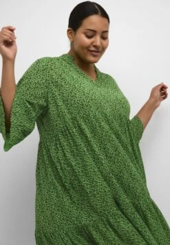 Kcisma Ami - Jurk - Poison Green Black Flower -Kaffe Verkoopwinkel 37654519fb77444c87e696afd78bd192