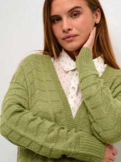 Kaffe Vesten Gebreid Vest Emria Dames Appel -Kaffe Verkoopwinkel 382c9df0cc065b74e71d28db71950e65