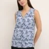 Kaffe BptinaSleeveless - Top - Blue Leaf Print
