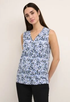 Kaffe BptinaSleeveless - Top - Blue Leaf Print