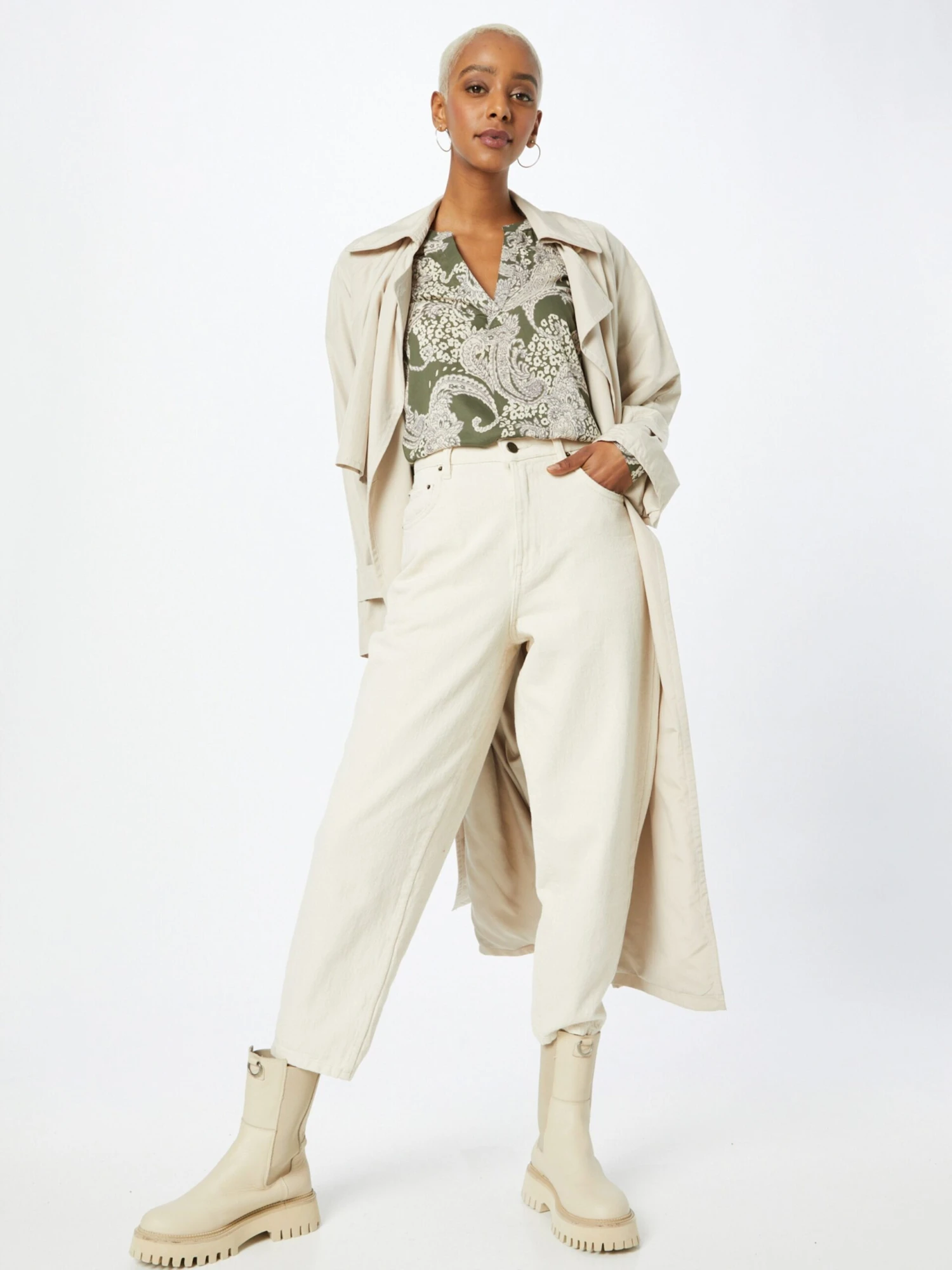 Kaffe Blouseshirts Blouse Dames Kaki 5 Kaffe Blouseshirts Blouse Dames Kaki - Afbeelding 5