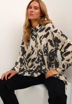Kaffe Ditte - Overhemdblouse - Black Feather Gray Leo -Kaffe Verkoopwinkel 3a95b3d767f042d598278d18f3193940