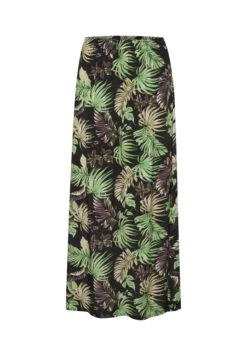 Kaffe Kalulu - Maxirok - Green Black Violet Palm Print -Kaffe Verkoopwinkel 3db0dd22aa824df8a0474bec28e9c3aa
