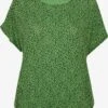 Kaffe Blouses Met Korte Mouw Blouse Isolde Dames Groen / Spar