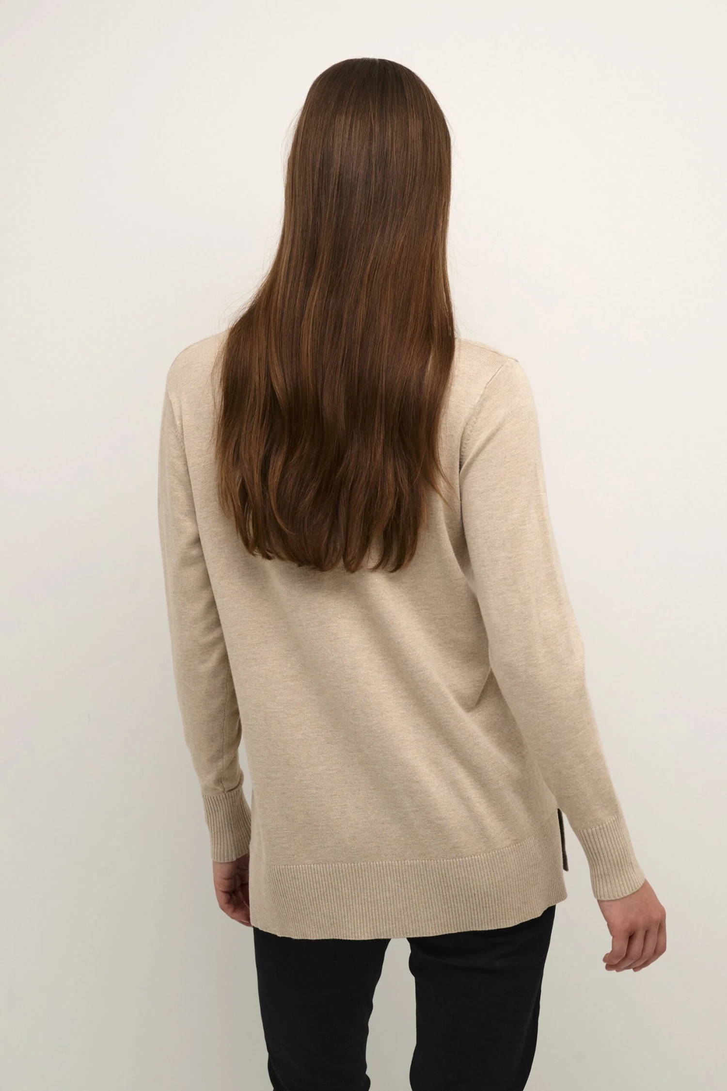 Kaffe Bpalona Long Sleeve- Vest - Feather Gray Melange 3 Kaffe Bpalona Long Sleeve- Vest - Feather Gray Melange - Afbeelding 3