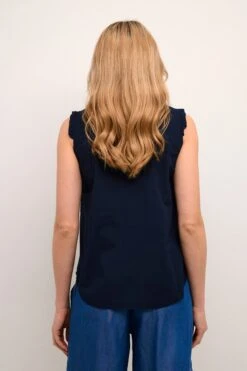 Kaffe Blouse Tops Blouse Elene Dames Donkerblauw -Kaffe Verkoopwinkel 438309730769fe86b40d91ae7799caaa
