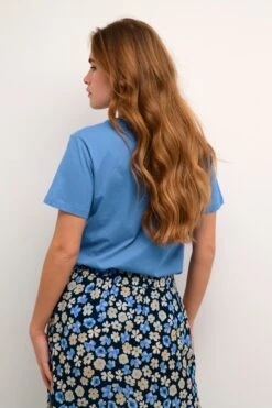 Kaffe T-shirts Shirt Marin Dames Blauw -Kaffe Verkoopwinkel 449c809c1de5cd39628538793e2d5218