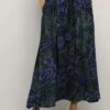 Kaffe Kabina - A-Lijn Rok - Blue Purple Organic Water P.
