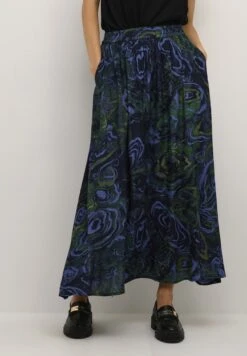 Kaffe Kabina - A-Lijn Rok - Blue Purple Organic Water P.