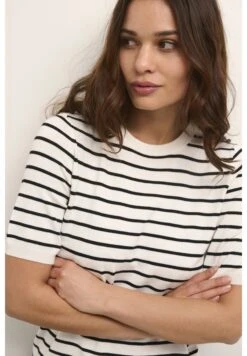 Kaffe Kamala - T-Shirt Print - Chalk/Black -Kaffe Verkoopwinkel 464da434d682471a8d22718649303a0f