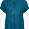Blouses Met Korte Mouw Blouse Felie Dames Blauw
