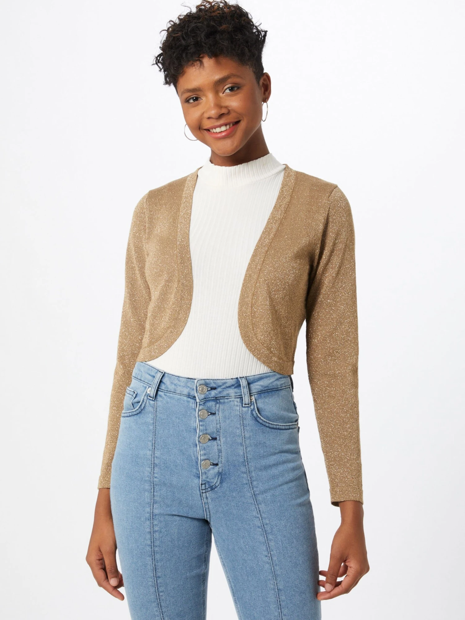 Kaffe Boleros Bolero Ankra Dames Lichtbruin 2 Kaffe Boleros Bolero Ankra Dames Lichtbruin - Afbeelding 2