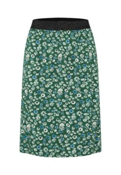 Kaffe Bpgertie - A-Lijn Rok - Green Flower Print -Kaffe Verkoopwinkel 47a55a23951d4052bc3a6cc46dd26e99