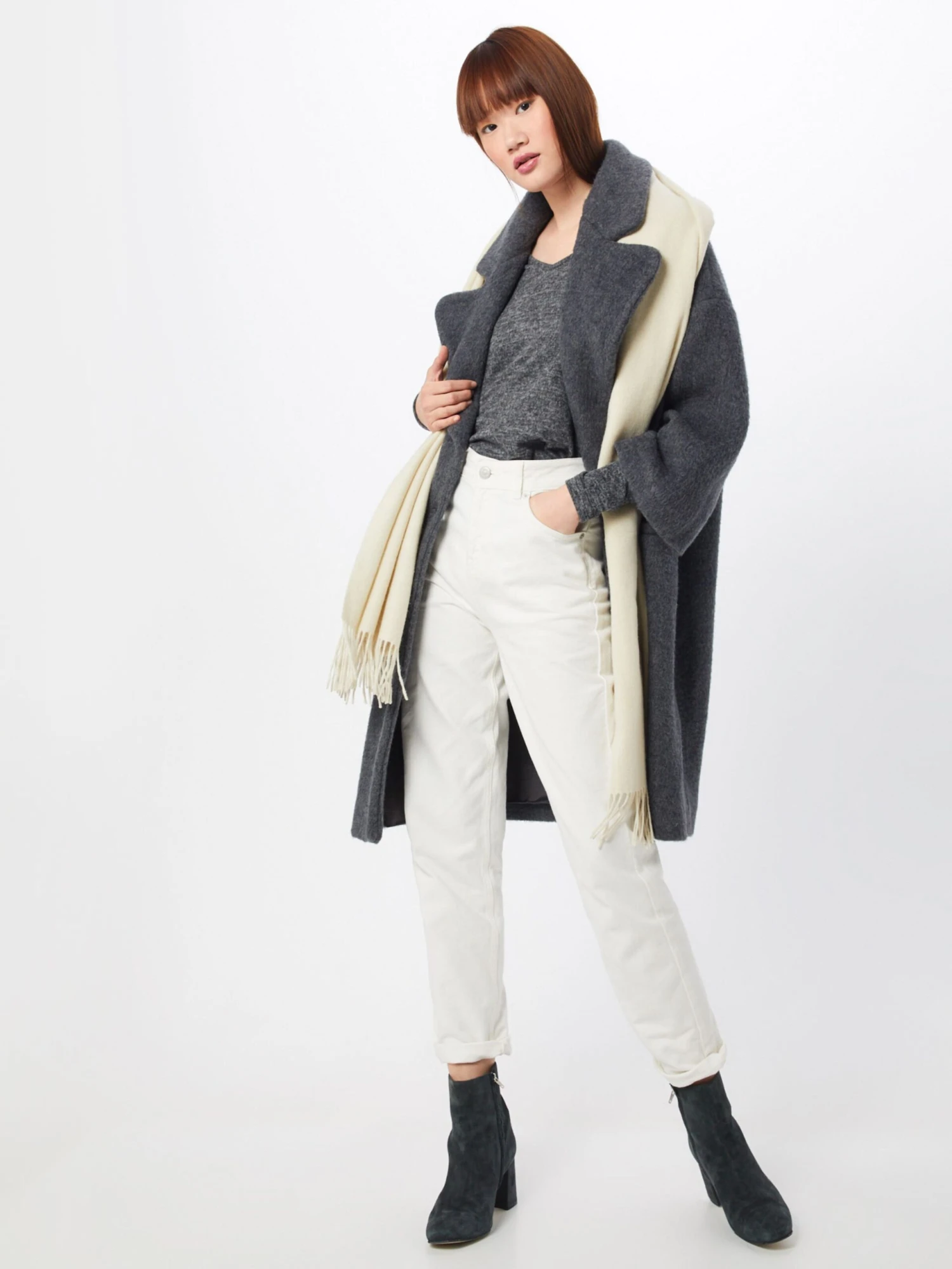 Kaffe Fijngebreide Truien Trui Siane Dames Donkergrijs 5 Kaffe Fijngebreide Truien Trui Siane Dames Donkergrijs - Afbeelding 5