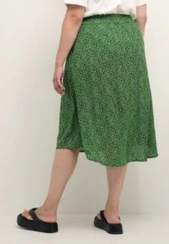 Isma Ami- A-Lijn Rok - Poison Green Black Flower -Kaffe Verkoopwinkel 48b83ca186eb4f2689fb27df9f70d32f