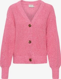 Kaffe Vesten Gebreid Vest Susana Dames Roze Gemêleerd